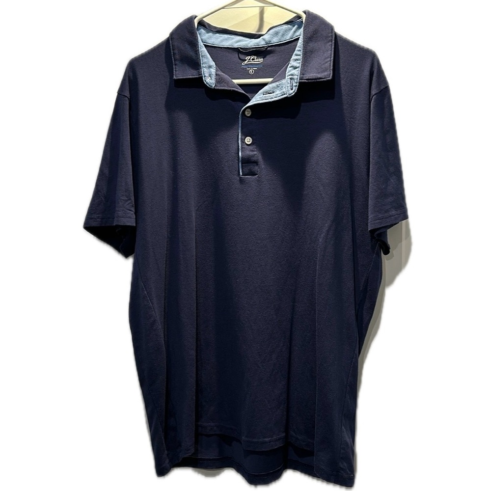 J Crew Performance Polo Navy Blue Size:L